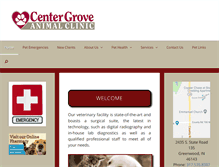 Tablet Screenshot of centergroveanimalclinic.com